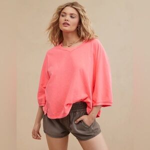 Aerie Offline Cropped Sweatshirt Hood Pink Small M